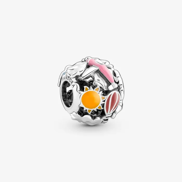 1 Bracelet2 Charms 99 Women Pandora Fly Away Rainbow Sky and Travel Charm
