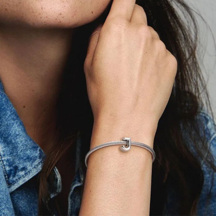 1 Bracelet2 Charms 99 Women Pandora Letter J Alphabet Charm
