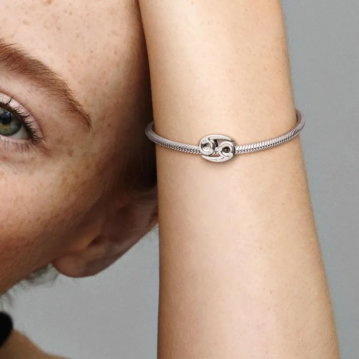 1 Bracelet2 Charms 99 Women Pandora Sparkling Cancer Zodiac Charm