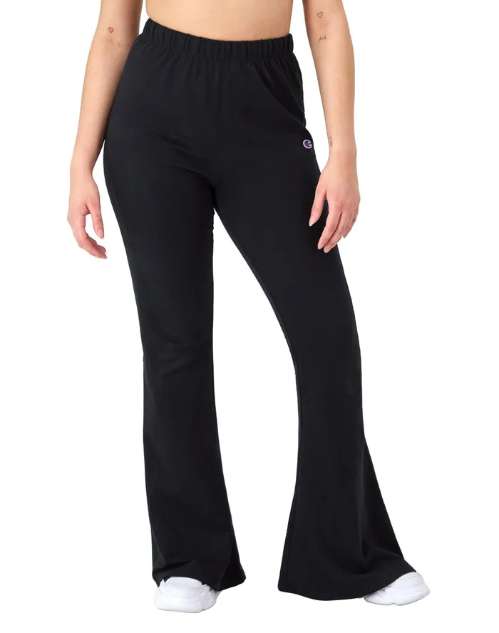 365 WideLeg French Terry Pants C Logo 31034 Black Women Champion Pants