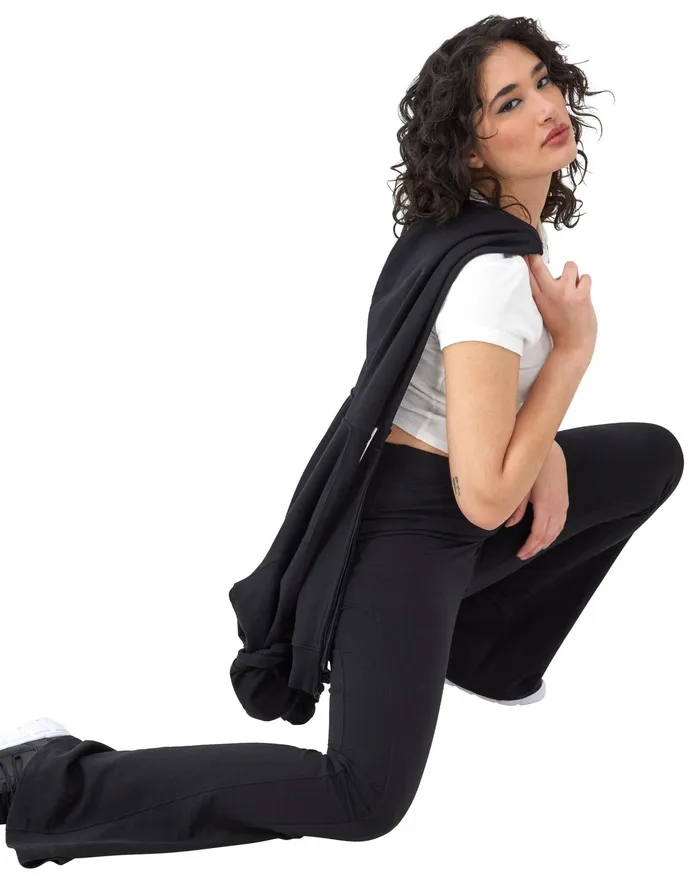 365 WideLeg French Terry Pants C Logo 31034 Black Women Champion Pants