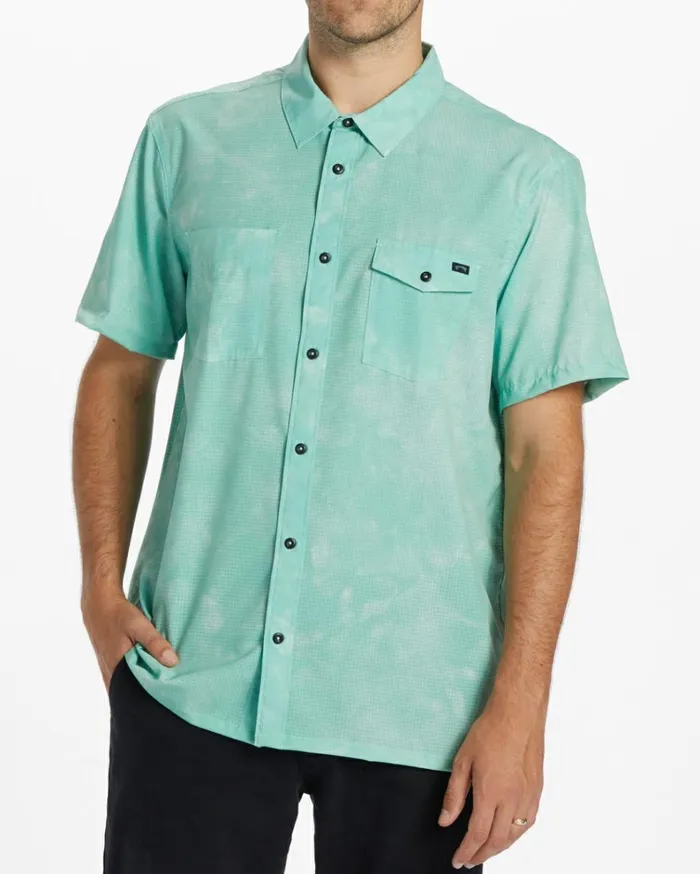 ADiv Surftrek Perf Short Sleeve Shirt Dusty Jade Men Billabong TShirts
