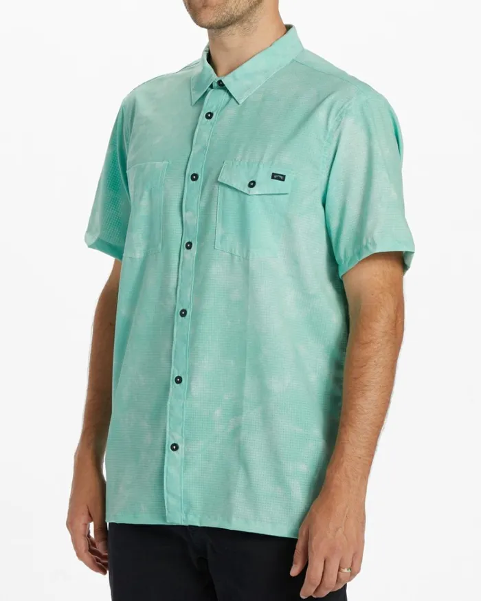 ADiv Surftrek Perf Short Sleeve Shirt Dusty Jade Men Billabong TShirts
