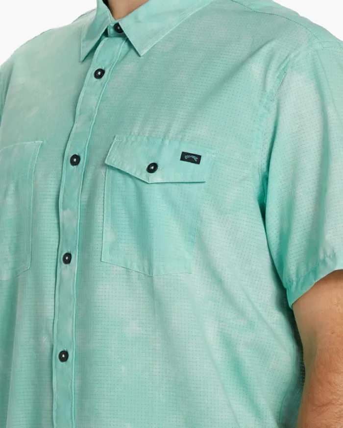 ADiv Surftrek Perf Short Sleeve Shirt Dusty Jade Men Billabong TShirts