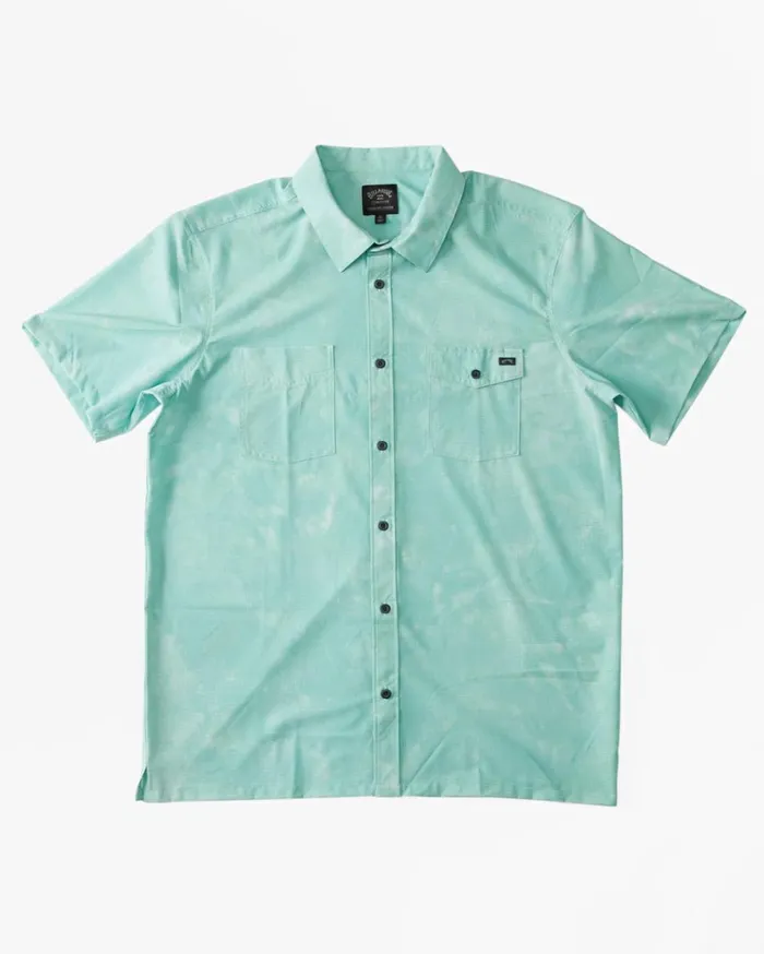 ADiv Surftrek Perf Short Sleeve Shirt Dusty Jade Men Billabong TShirts