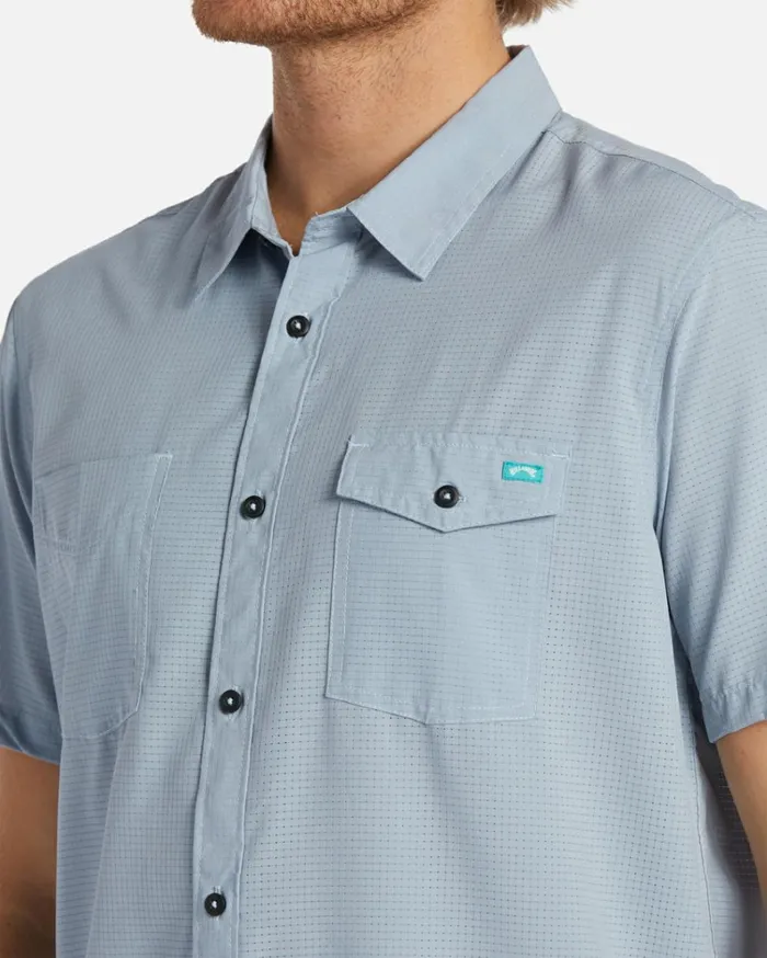 ADiv Surftrek Perf Short Sleeve Shirt Mist Men Billabong TShirts