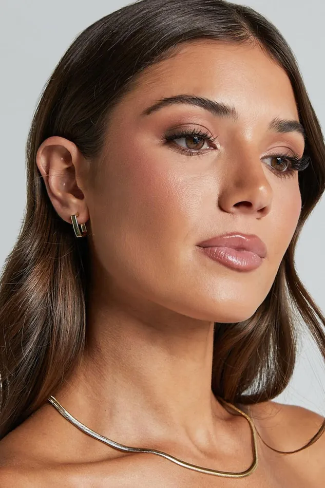 Abella Earring 8211 Open Back Square Earring In Gold Women Showpo Earrings