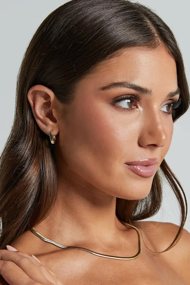 Abella Earring 8211 Open Back Square Earring In Gold Women Showpo Earrings