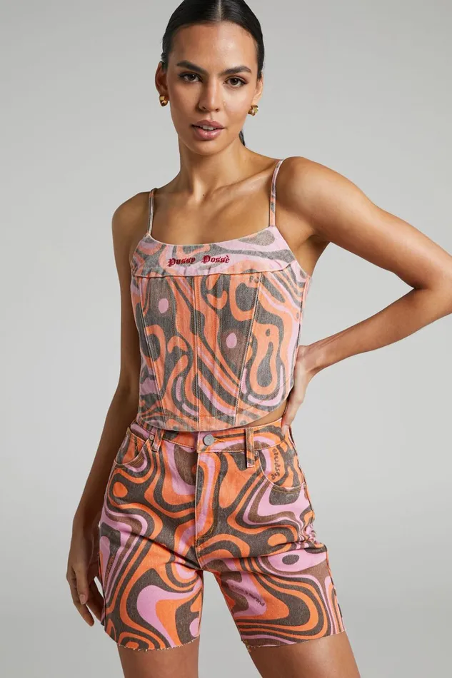 Abrand X Dyspnea 8211 A Claudia Cut Off Denim Short In Candy Women Showpo Denim
