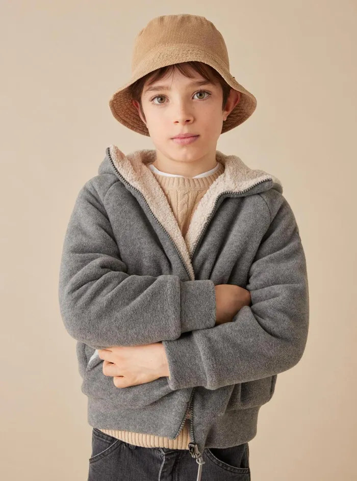 Accessories Boy 216Girl 216 Il Gufo Ribbed Velvet Hat