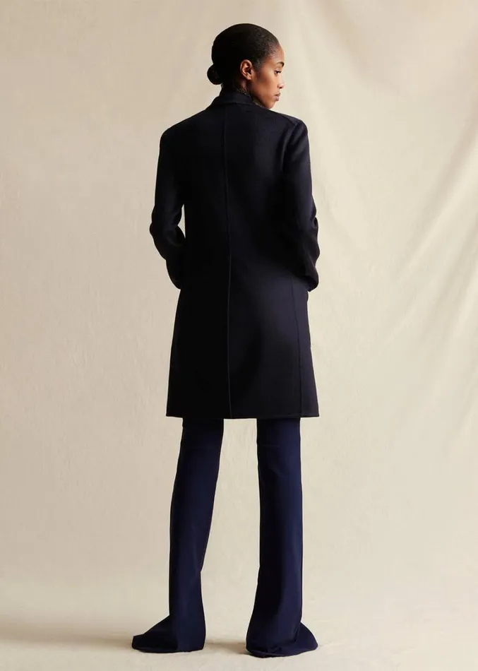 Adam Lippes Abrigo Gina De Cashmere Zibelina Armada Womens Coats and Jackets