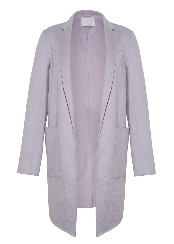 Adam Lippes Abrigo Gina De Cashmere Zibelina Lila Womens Coats and Jackets