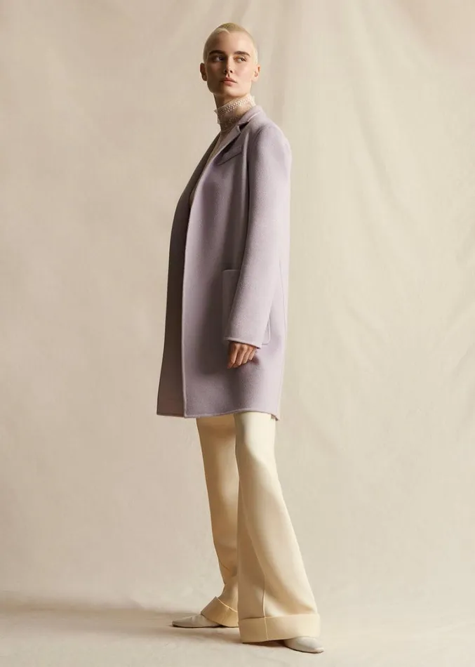 Adam Lippes Abrigo Gina De Cashmere Zibelina Lila Womens Coats and Jackets