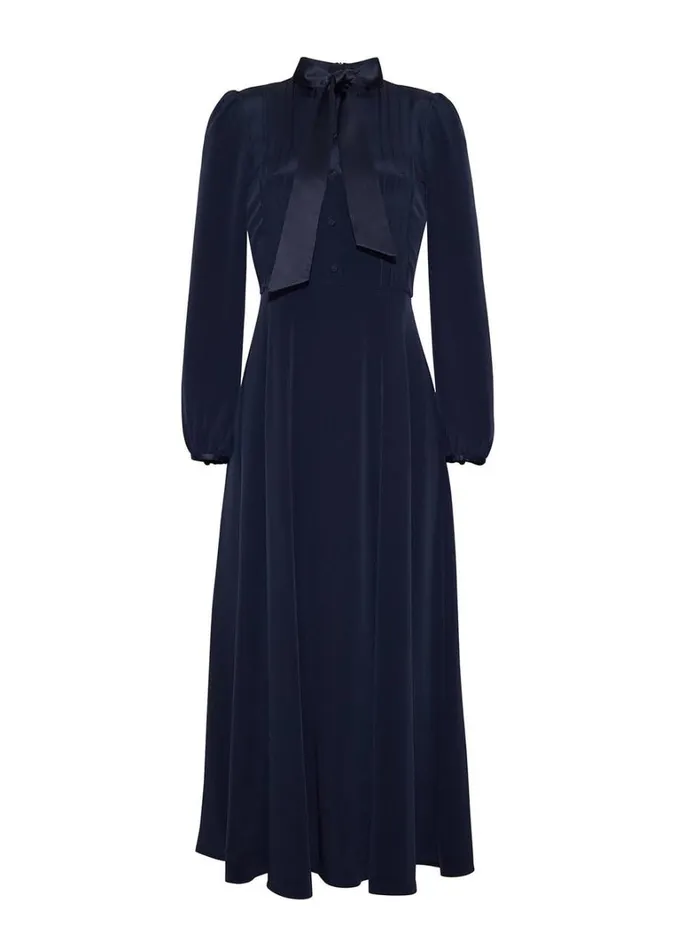 Adam Lippes Alison Dress Navy Womens Dresses