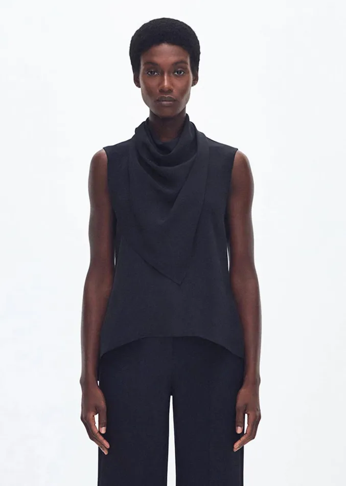Adam Lippes Bandera Shell Black Womens Tops