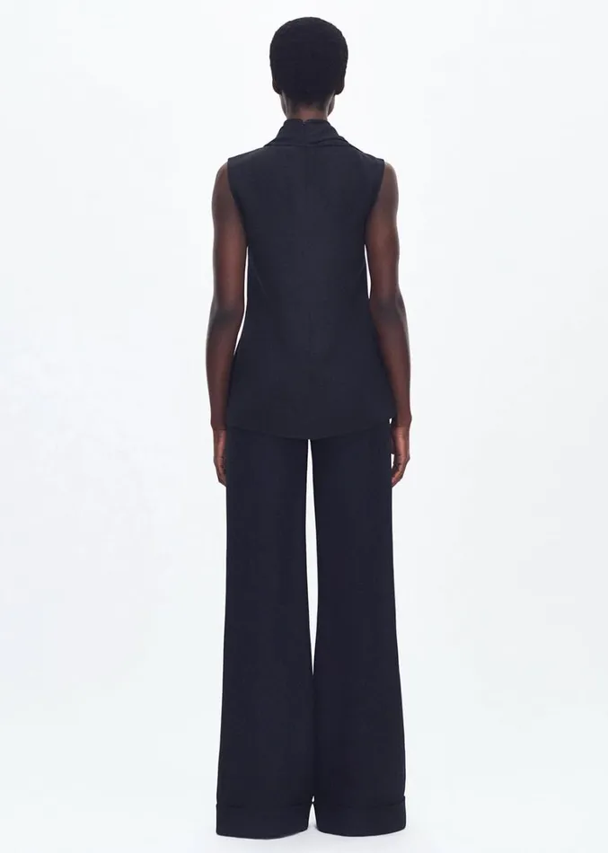 Adam Lippes Bandera Shell Black Womens Tops
