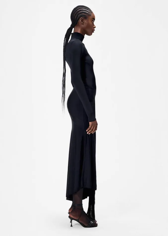 Adam Lippes Cecil Dress Black Womens Sweaters and Knitwear