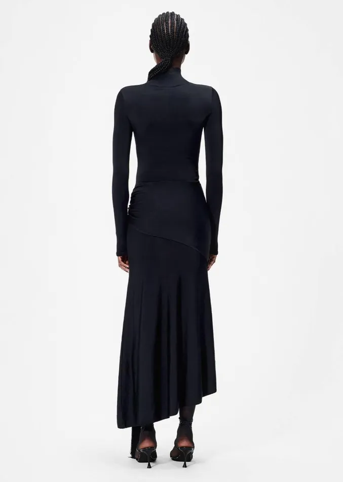 Adam Lippes Cecil Dress Black Womens Sweaters and Knitwear