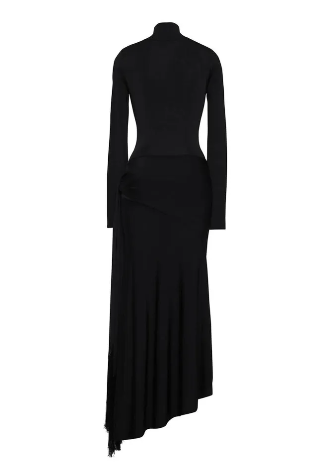 Adam Lippes Cecil Dress Black Womens Sweaters and Knitwear