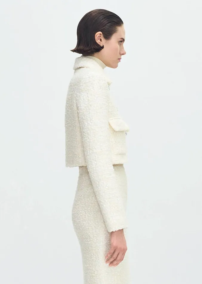 Adam Lippes Cecil Jacket Ivory Womens Coats and Jackets
