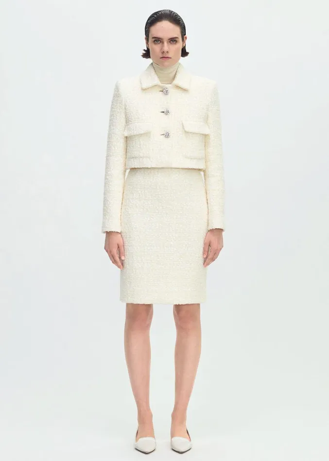 Adam Lippes Cecil Jacket Ivory Womens Coats and Jackets