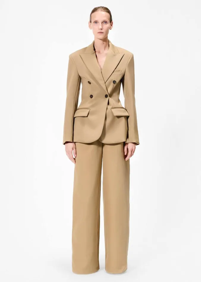 Adam Lippes Luca Jacket Khaki Womens Coats and Jackets