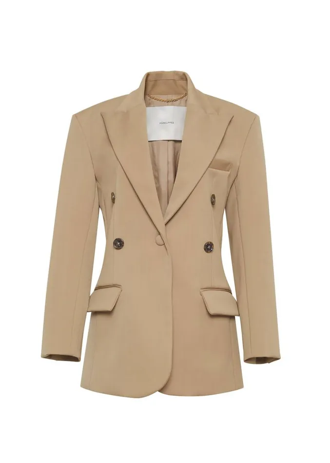 Adam Lippes Luca Jacket Khaki Womens Coats and Jackets