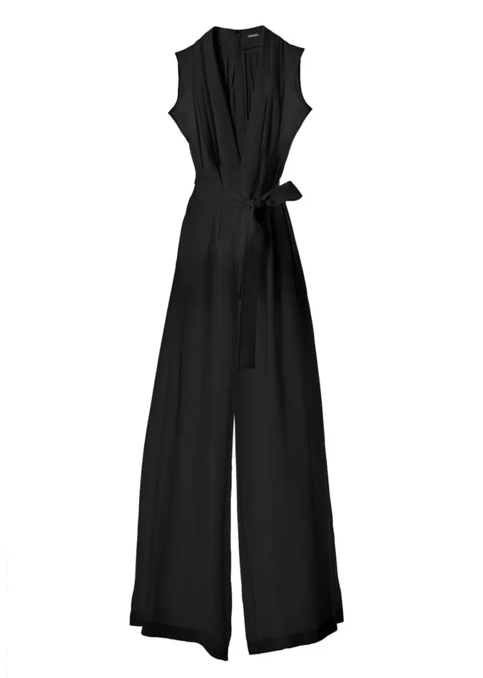 Adam Lippes Mono Nansi De Crep De Seda Negro Womens Pants