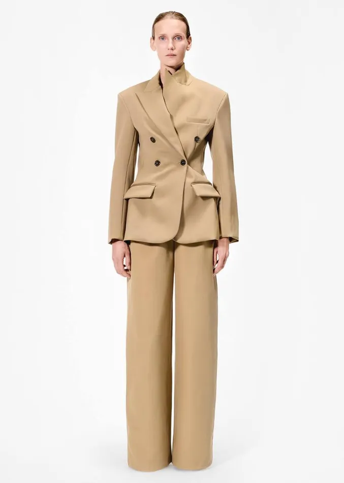 Adam Lippes Nils Pant Khaki Womens Pants