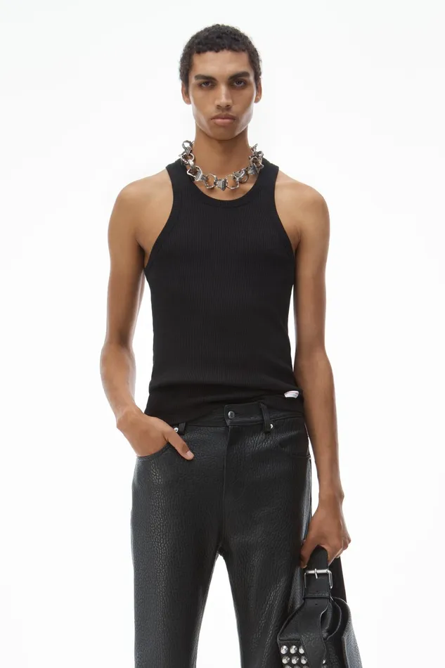 Alexander Wang Bottoms SlimLeg Pants In Primal Lambskin Leather 8211 Men
