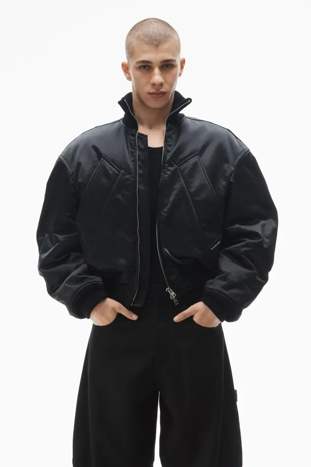Alexander Wang Outerwear Unisex Bomber Jacket In Sateen 8211 MenWomen