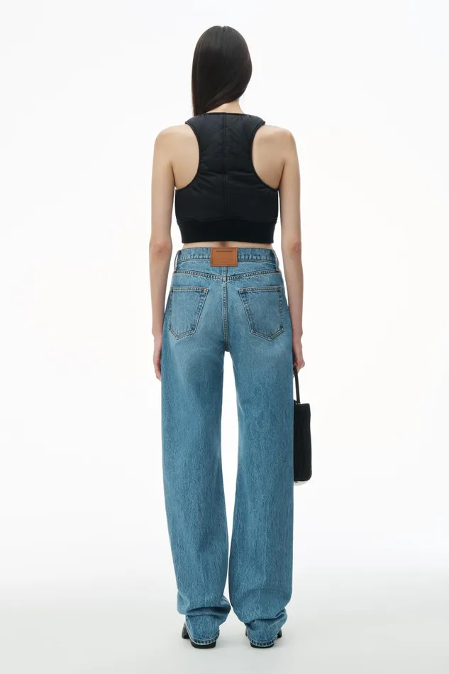 Alexander Wang Pants Ez Mid Rise Jeans With Embossed Logo 8211 Women