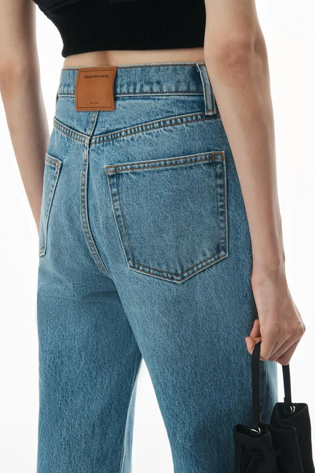 Alexander Wang Pants Ez Mid Rise Jeans With Embossed Logo 8211 Women