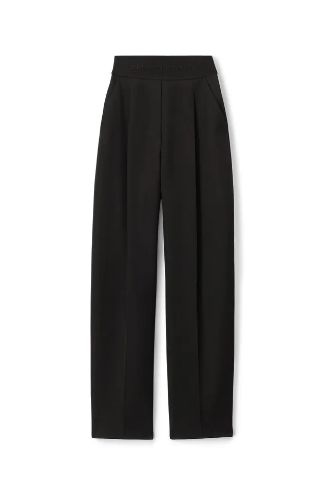 Alexander Wang Pants High Waisted Trouser With Logo Waistband 8211 Women