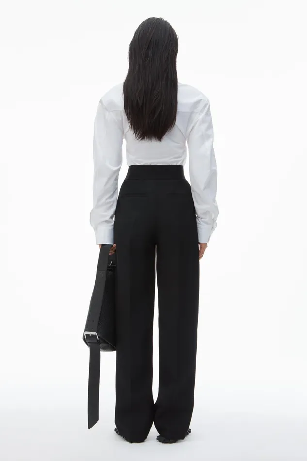 Alexander Wang Pants High Waisted Trouser With Logo Waistband 8211 Women