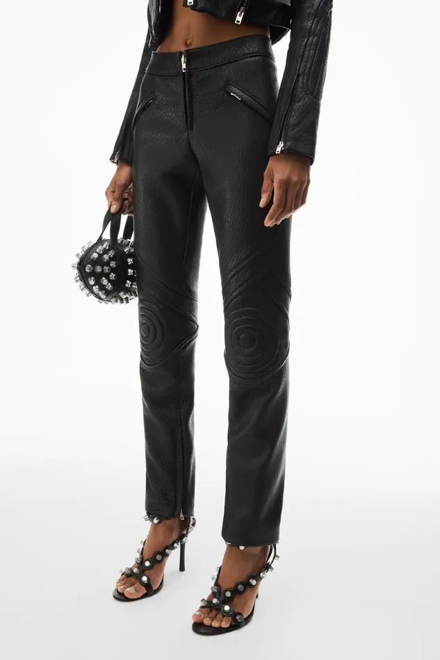 Alexander Wang Pants Moto SlimLeg Trouser In Lambskin Leather 8211 Women