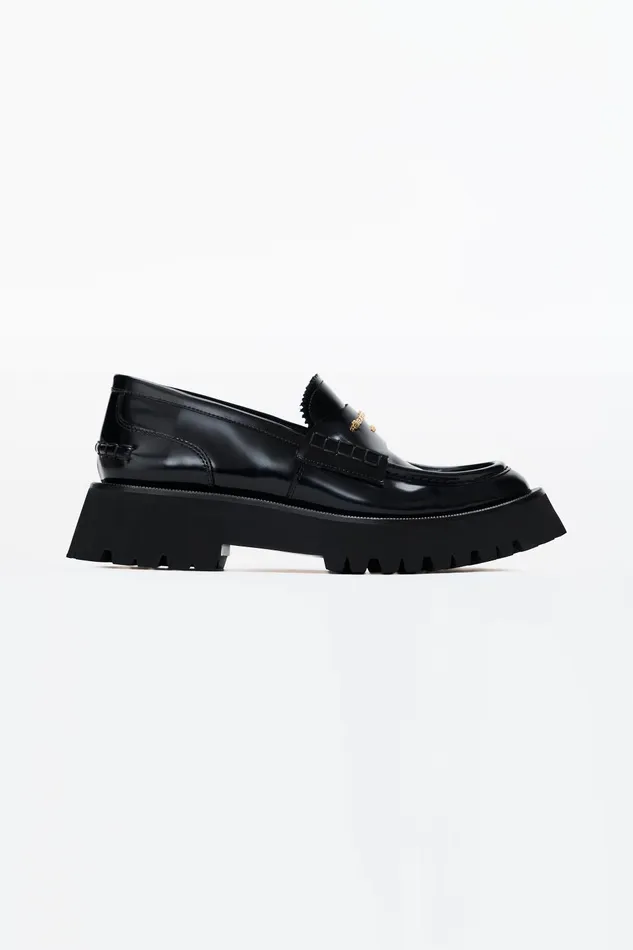 Alexander Wang Shoes Carter MidHeel Lug Loafer In Leather 8211 Women