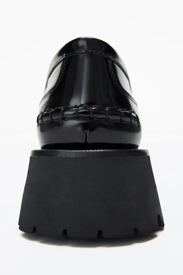 Alexander Wang Shoes Carter MidHeel Lug Loafer In Leather 8211 Women