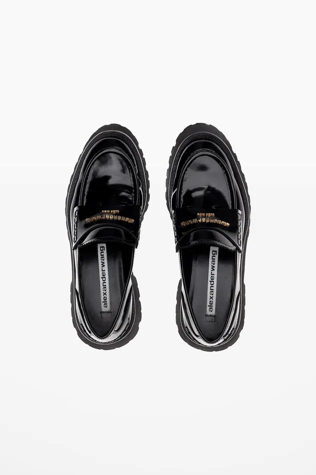 Alexander Wang Shoes Carter MidHeel Lug Loafer In Leather 8211 Women