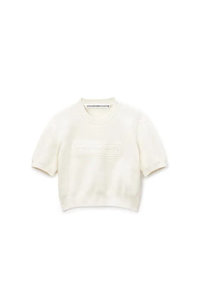 Alexander Wang Sweaters LogoEmbossed Ribbed Chenille Sweater 8211 Women