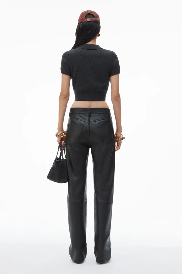 Alexander Wang Sweaters Logo Embroidered Polo Cardigan In Wool 8211 Women