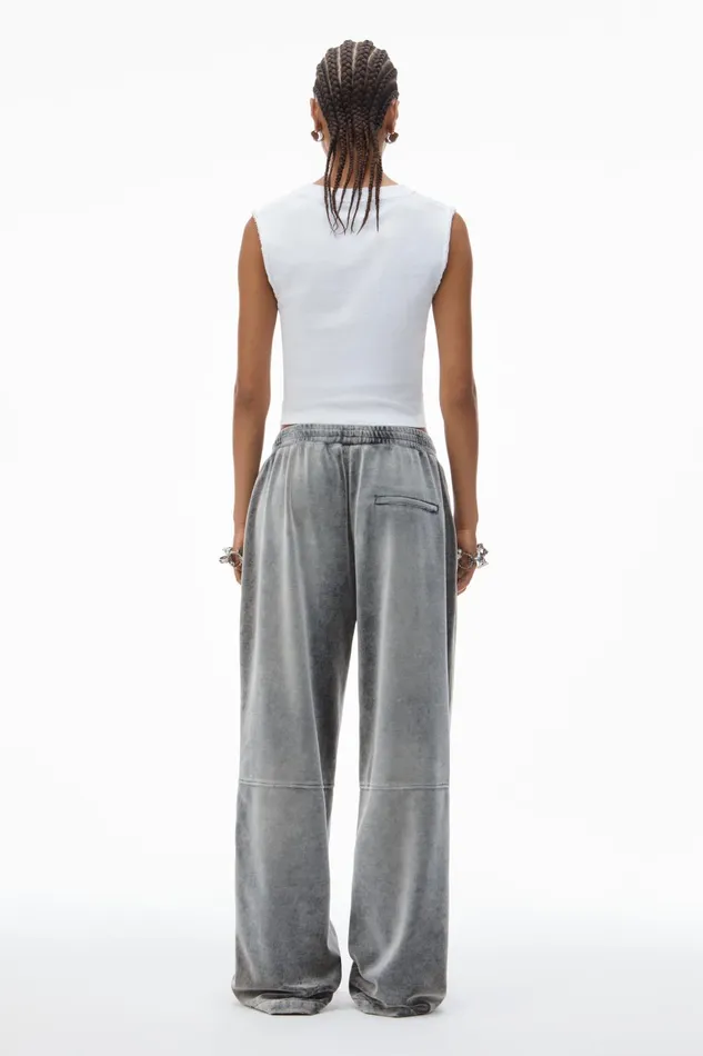 Alexander Wang Sweatpants Trackpants In Crushed Velour 8211 Women
