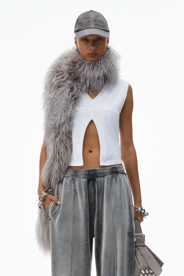 Alexander Wang Sweatpants Trackpants In Crushed Velour 8211 Women