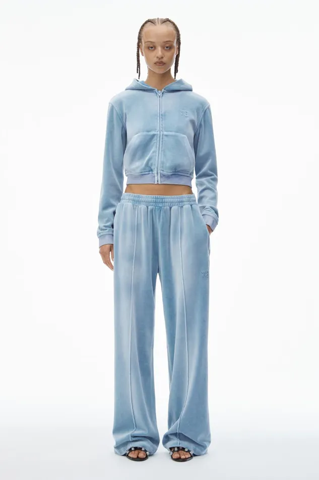 Alexander Wang Sweatpants Trackpants In Crushed Velour 8211 Women