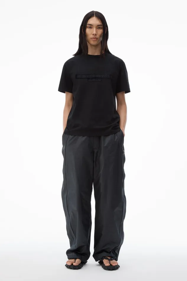 Alexander Wang TShirts Unisex Tee With Distressed Logo In Cotton Jersey 8211 WomenMen