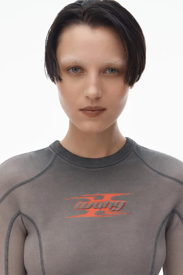 Alexander Wang Tops and Shirts Blade Logo LongSleeve Top 8211 Women