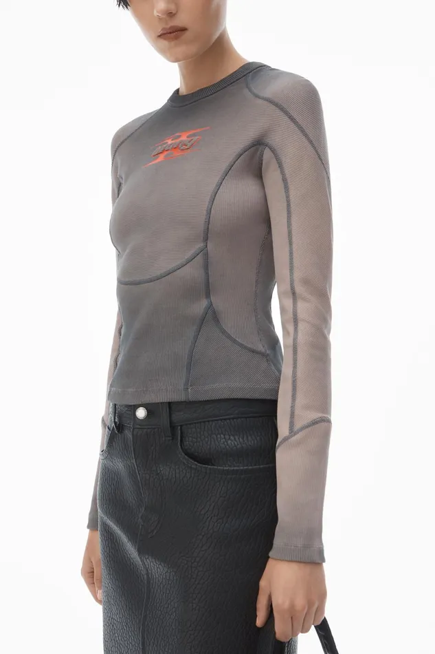 Alexander Wang Tops and Shirts Blade Logo LongSleeve Top 8211 Women