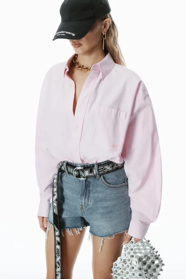 Alexander Wang Tops and Shirts Cotton Oxford Oversize Shirt 8211 Women