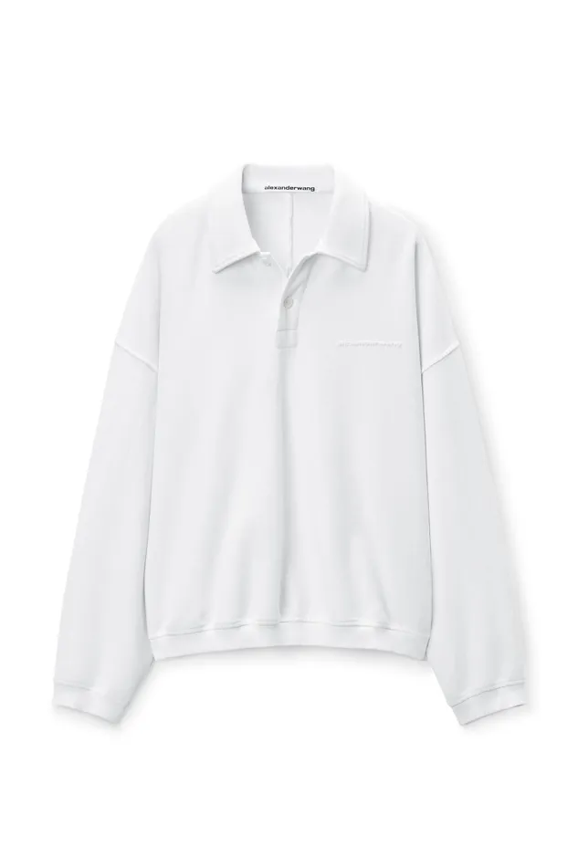 Alexander Wang Tops Puffed Logo Oversized Polo Top In Cotton 8211 Men