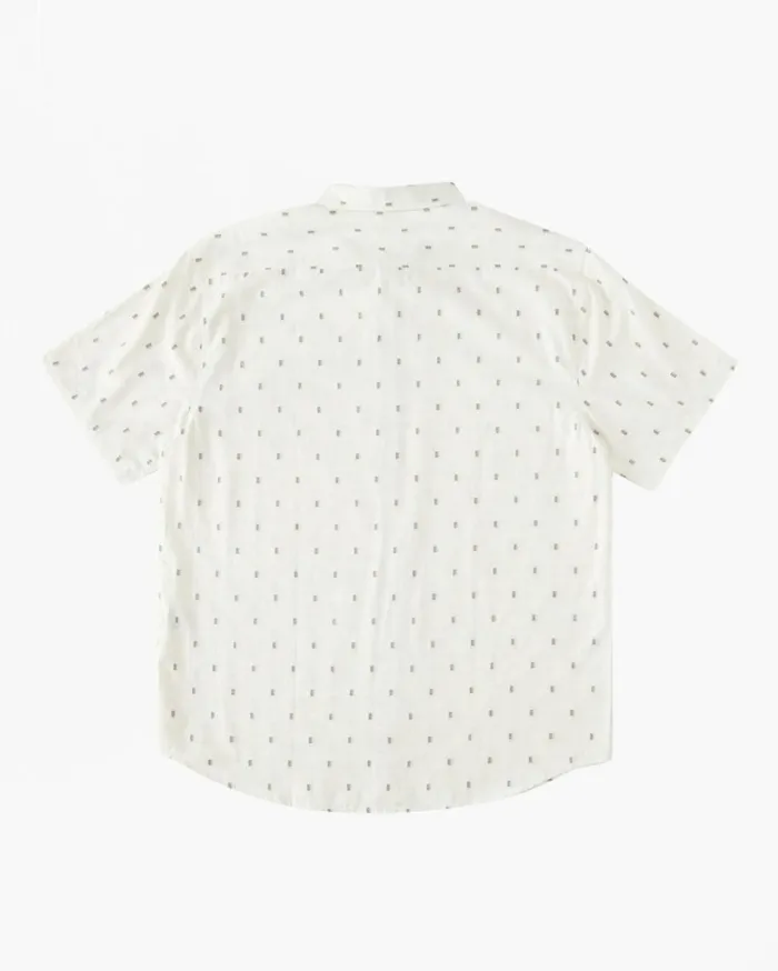 All Day Jacquard Short Sleeve Shirt Cream Men Billabong Shirts